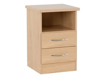 Seconique Nevada Sonoma Oak 2 Drawer Bedside Table Seconique Nevada Sonoma Oak 2 Drawer Bedside Table