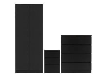 Seconique Malvern Black 3 Piece Bedroom Furniture Package Seconique Malvern Black 3 Piece Bedroom Furniture Package