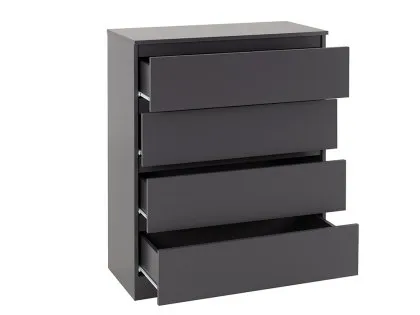 Seconique Malvern Grey 4 Drawer Chest of Drawers