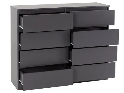 Seconique Malvern Grey 4+4 Drawer Chest of Drawers