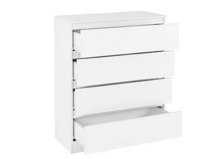 Seconique Malvern White 4 Drawer Chest of Drawers