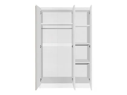 Seconique Malvern White 3 Door Triple Wardrobe