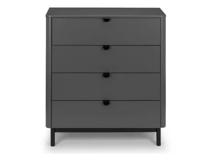 Julian Bowen Chloe Storm Grey 4 Drawer Chest of Drawers