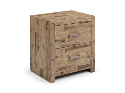 Julian Bowen Hoxton Rustic 2 Drawer Bedside Table