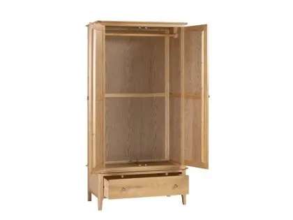 Julian Bowen Cotswold Oak 2 Door 1 Drawer Wardrobe