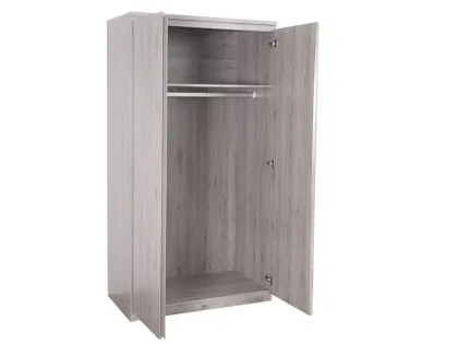 Julian Bowen Jupiter Grey Oak 2 Door Wardrobe