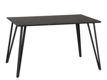 Seconique Marlow 130cm Black Marble Effect Dining Table Seconique Marlow 130cm Black Marble Effect Dining Table