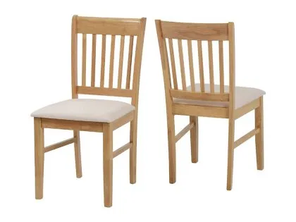 Seconique Oxford Oak Set of 2 Dining Chairs Seconique Oxford Oak Set of 2 Dining Chairs