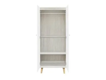 Seconique Dixie Grey and White 2 Door Wardrobe