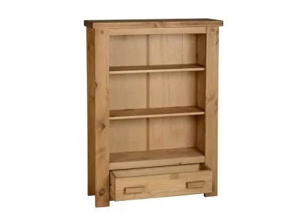 Seconique Tortilla Waxed Pine 1 Drawer Bookcase