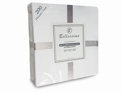 Harwood Textiles Bellissimo 200TC White Duvet Set Harwood Textiles Bellissimo 200TC White Duvet Set