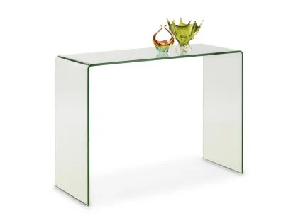 Julian Bowen Amalfi Clear Glass Console Table Julian Bowen Amalfi Clear Glass Console Table