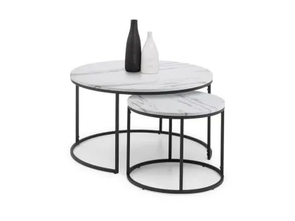 Julian Bowen Bellini Marble Effect Round Nest of Tables