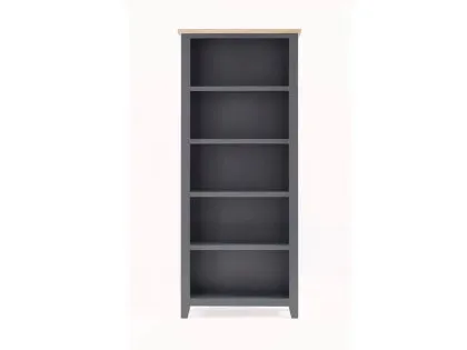 Julian Bowen Bordeaux Grey and Oak Wooden Bookcase (Assembled)