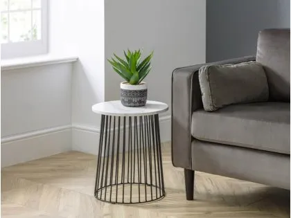 Julian Bowen Broadway Marble Effect Lamp Table Julian Bowen Broadway Marble Effect Lamp Table