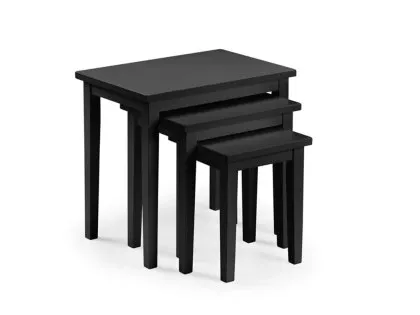 Julian Bowen Cleo Black Wooden Nest of Tables