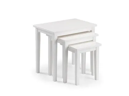 Julian Bowen Cleo White Wooden Nest of Tables