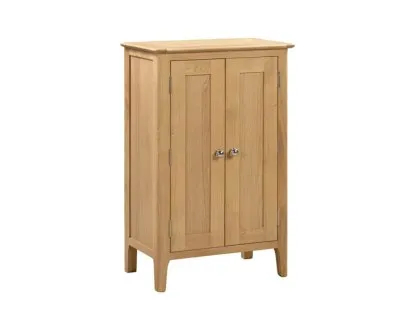 Julian Bowen Cotswold Oak 2 Door Shoe Cabinet (Assembled) Julian Bowen Cotswold Oak 2 Door Shoe Cabinet (Assembled)