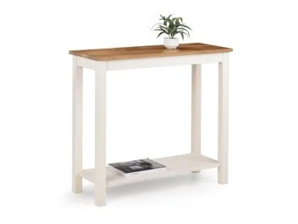 Julian Bowen Coxmoor Ivory and Oak Console Table Julian Bowen Coxmoor Ivory and Oak Console Table