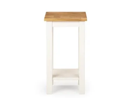 Julian Bowen Coxmoor Ivory and Oak Tall Lamp Table