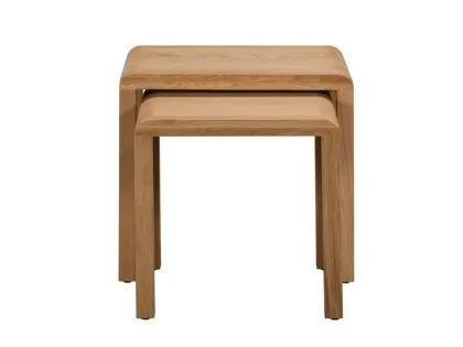 Julian Bowen Curve Oak Nest of Tables (Assembled)