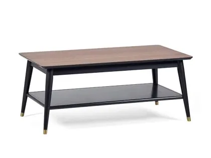 Julian Bowen Findlay Black and Walnut Coffee Table