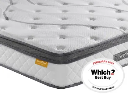 SleepSoul Heaven Gel Pocket 1000 Pillowtop 4ft6 Double Mattress in a Box