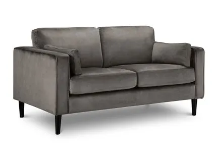 Julian Bowen Hayward Grey Velvet 2 Seater Sofa