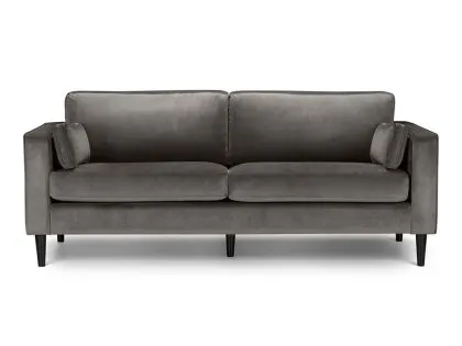 Julian Bowen Hayward Grey Velvet 3 Seater Sofa