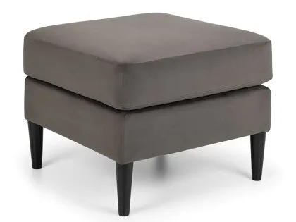 Julian Bowen Hayward Grey Velvet Footstool