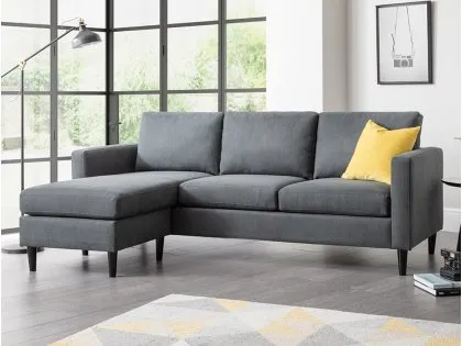 Julian Bowen Marant Grey Linen Corner Sofa Julian Bowen Marant Grey Linen Corner Sofa