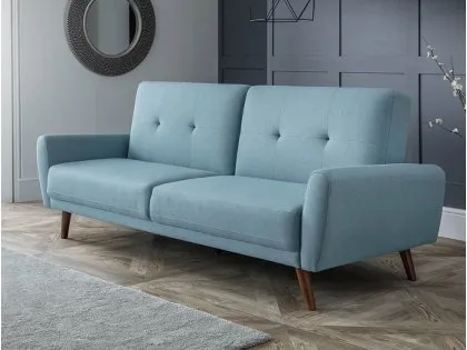 Julian Bowen Monza Blue Linen Sofa Bed Julian Bowen Monza Blue Linen Sofa Bed
