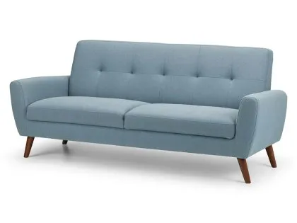 Julian Bowen Monza Blue Linen 3 Seater Sofa