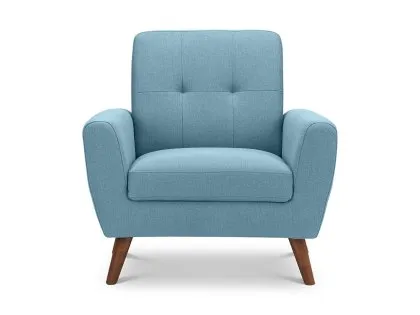 Julian Bowen Monza Blue Linen Armchair