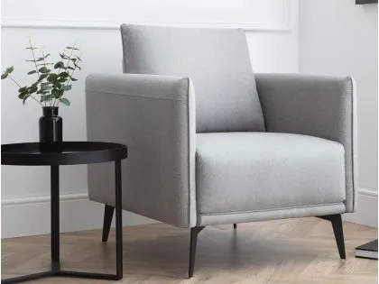 Julian Bowen Rohe Platinum Fabric Armchair Julian Bowen Rohe Platinum Fabric Armchair