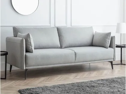 Julian Bowen Rohe Platinum Fabric 3 Seater Sofa Julian Bowen Rohe Platinum Fabric 3 Seater Sofa