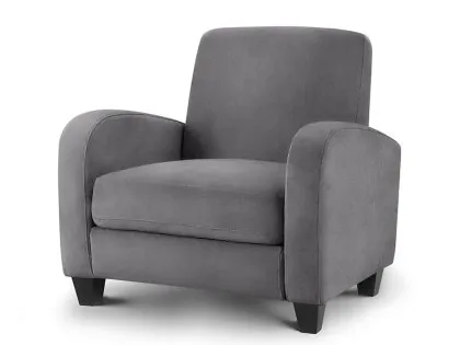 Julian Bowen Vivo Dusk Grey Chenille Armchair