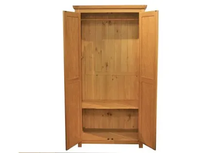 ASC Austin 2 Door Oak Wooden Double Wardrobe