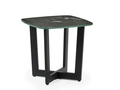 Julian Bowen Olympus Black Marble Effect Lamp Table