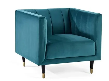 Julian Bowen Salma Teal Velvet Chair