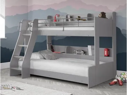 Julian Bowen Domino Grey Wooden Triple Bunk Bed Frame Julian Bowen Domino Grey Wooden Triple Bunk Bed Frame