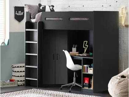 Julian Bowen Hercules Anthracite High Sleeper Bed Frame Julian Bowen Hercules Anthracite High Sleeper Bed Frame