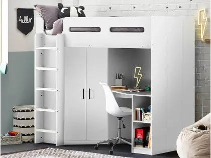 Julian Bowen Hercules White High Sleeper Bed Frame Julian Bowen Hercules White High Sleeper Bed Frame