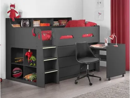 Julian Bowen Jupiter Anthracite Mid Sleeper Bed Frame Julian Bowen Jupiter Anthracite Mid Sleeper Bed Frame