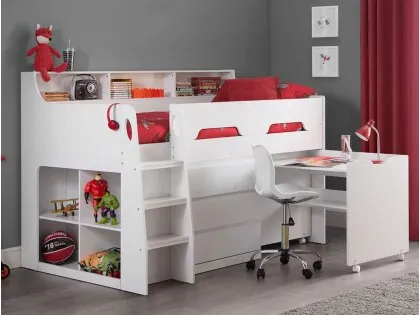 Julian Bowen Jupiter White Mid Sleeper Bed Frame Julian Bowen Jupiter White Mid Sleeper Bed Frame