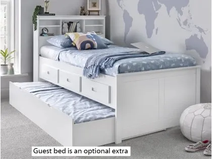 Bedmaster Veera White Wooden Bed Frame Bedmaster Veera White Wooden Bed Frame