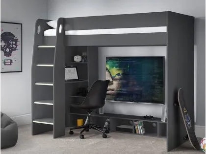 Julian Bowen Nebula Anthracite Wooden Gaming Bed Julian Bowen Nebula Anthracite Wooden Gaming Bed