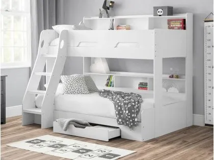 Julian Bowen Orion White Wooden Triple Bunk Bed Frame Julian Bowen Orion White Wooden Triple Bunk Bed Frame