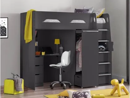 Julian Bowen Pegasus Anthracite Wooden High Sleeper Bed Frame Julian Bowen Pegasus Anthracite Wooden High Sleeper Bed Frame