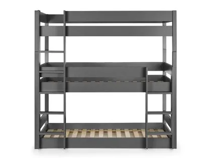 Julian Bowen Trio 3ft Anthracite Triple Wooden Bunk Bed Frame